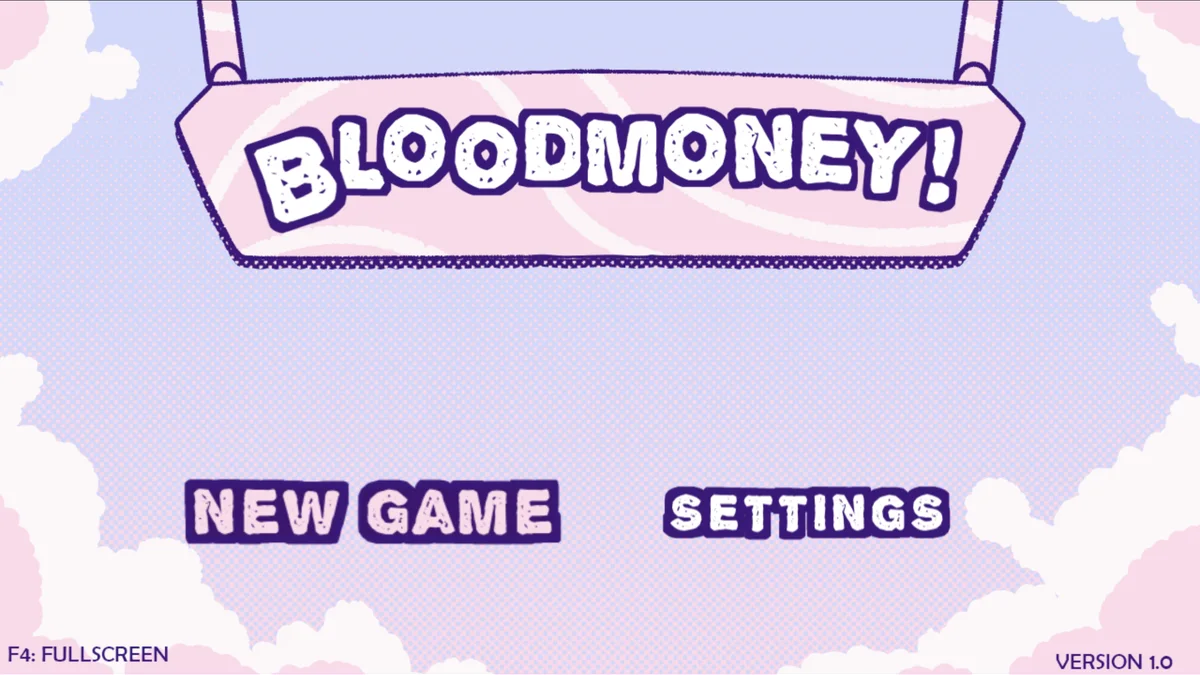 BLOODMONEY! title screen