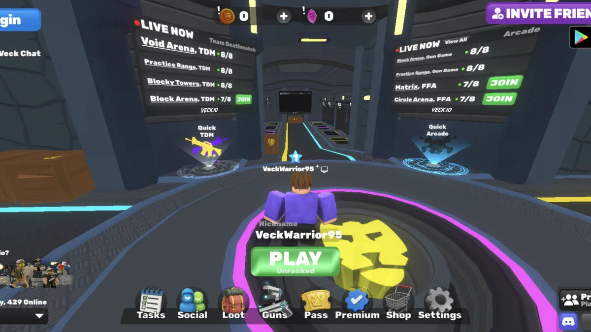 Veck.io browser game